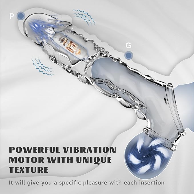 Wolf’s Fang Vibrating Textured Extension Sleeve – Extra-Long Dual-Stimulation Design - Image 4