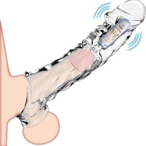 Wolf’s Fang Vibrating Textured Extension Sleeve – Extra-Long Dual-Stimulation Design