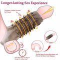 Smoky Textured Extension Sleeve with Multi-Point Stimulation Ring - Image 2